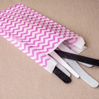 BontaBag 1 kg-os papírtasak lila cikk-cakk design mintával - 200 db