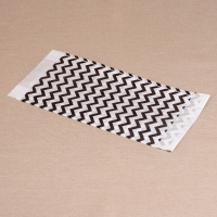 BontaBag 1 kg-os papírtasak fekete cikk-cakk design mintával - 200 db