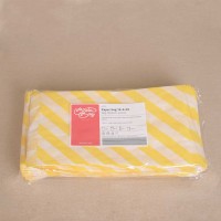 BontaBag 1 kg-os papírtasak sárga csíkos design mintával - 200 db